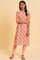 Peach Glitter Printed Straight kurta