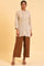 Beige Pleated Western Top