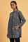 Grey Checker Embroidered Western Tunic