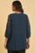 Blue Thread Embroidered Western Top