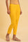 Yellow Solid Straight Slim Pants