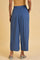 Blue Crinkle Parallel Pants