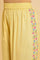 Yellow Embroidered Rayon Straight Kurta & Parallel Pants