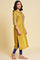 Mustard Embroidered kurta Set