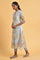 Light Blue Printed Kota kurta Set