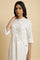 White Printed Summer kurta Co-Ord Set