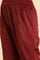 Maroon Velvet Embroidered Kurta, Pants And Jacquard Dupatta Set