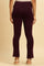 Purple Solid Fit And Flare Pants