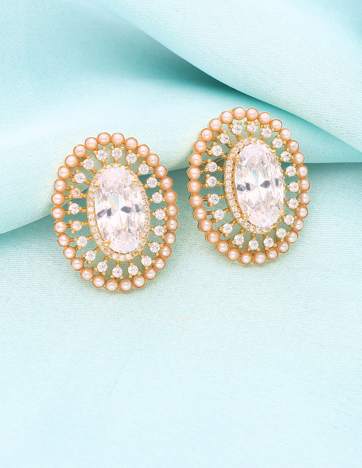 Designer Zirconia Stud Earrings