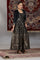 Black Yarn-Dyed Sleeveless Anarkali Dress and Embroidered Short Jacket Set