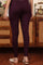 Wine Solid Viscose Lycra Tights With Elasticated Band