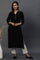 Black Mandarin Collar Casual Kurta