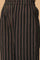 Black Straight Kurta with Striped Palazzo Pants