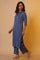 Blue Striped Yarn-Dyed Kurta and Trouser Co-ord Set