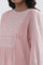 Pink Cotton A-Line Schiffli Top