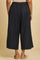 Blue Cotton Flax Flared Pants