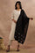 Black Floral Embroidered Cotton Dupatta