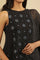 Black Printed Flared Short Kurta, Sharara Ad Dupatta Set
