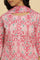 Pink Paisely Printed Coordinated Kurta, Pants And Dupatta Set