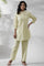 Lime Yellow Short Embroidered Kurta And Pants Set