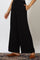 Black Solid Rayon Parallel Pants