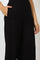 Black Solid Rayon Parallel Pants