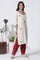 White Embroidered Cotton Kurta, Salwar With Dupatta Set