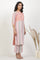 Peach Multi-Coloured Kurta And Parallel Pants Set