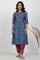 Blue Embroidered Kurta And Salwar Set