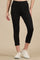 Black Solid Skinny Fit Yoga Tights With Elasticated Waist