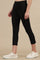 Black Solid Skinny Fit Yoga Tights With Elasticated Waist