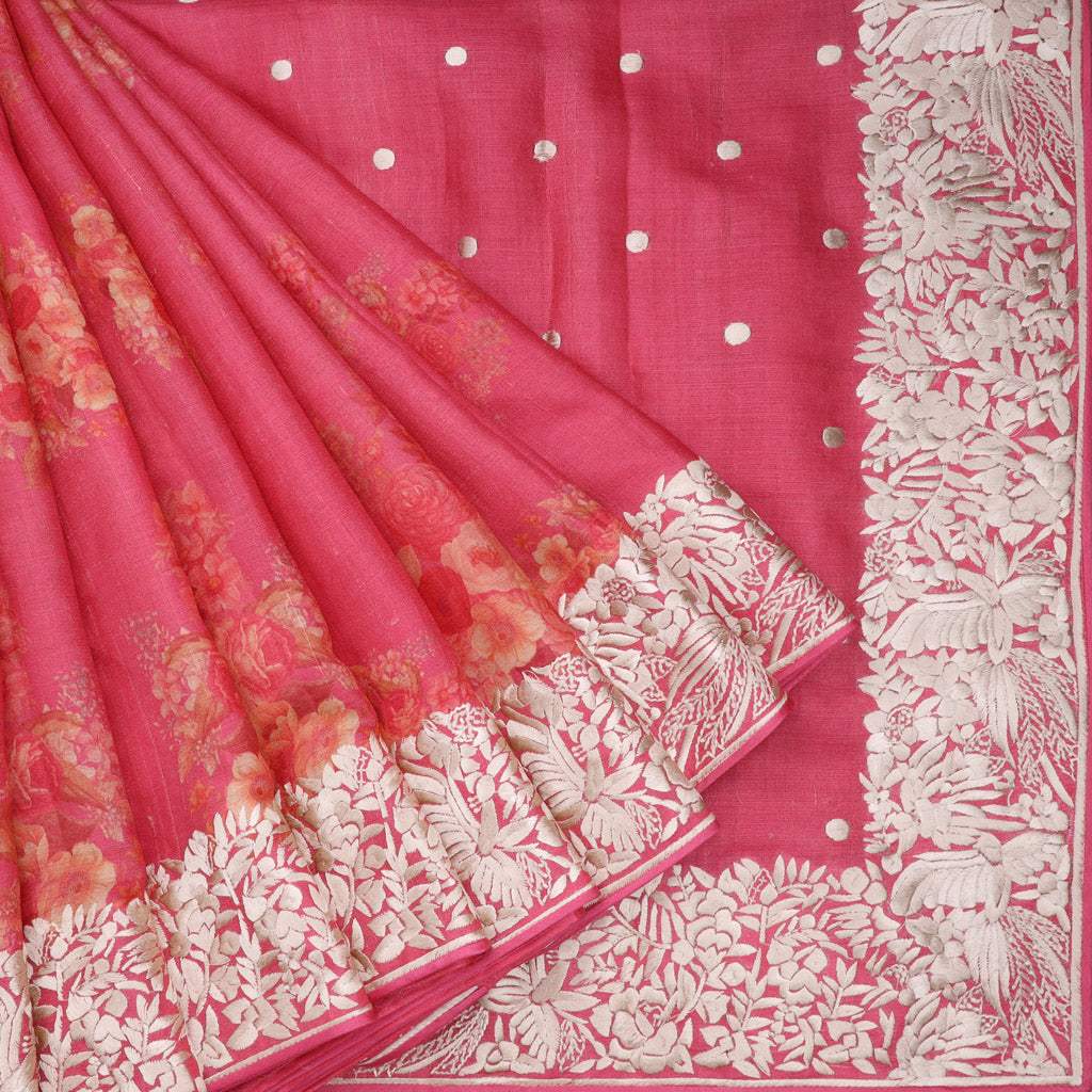 Semi Parsi Stitch Saree (adi79120)