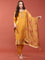 Mustard Silk With Sequence and Hand Embroidered Three Piece Set