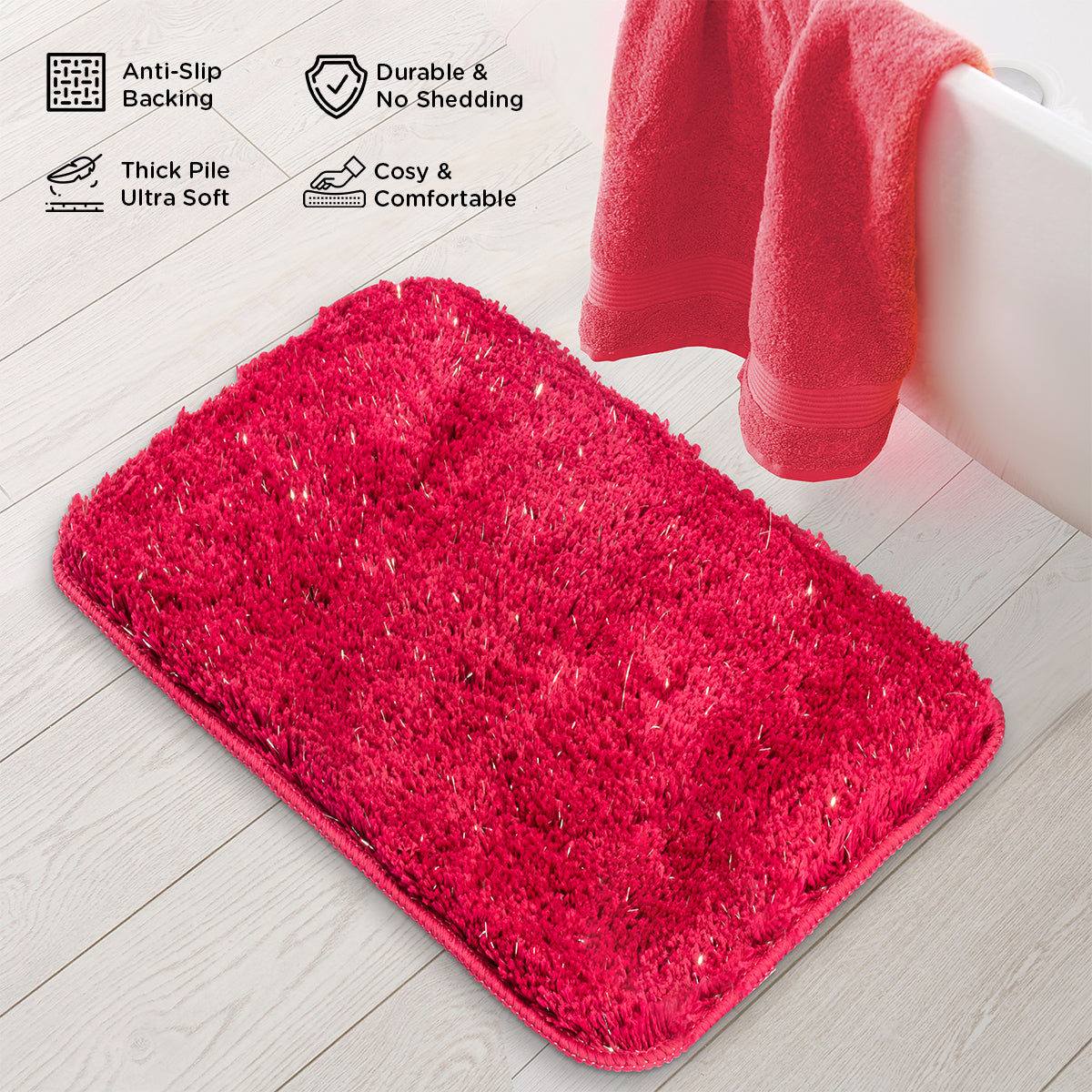 Super Soft Polyester Bath Mat 16'' x 24