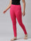 Girls Solid Young Fuschia Ankle Length Leggings