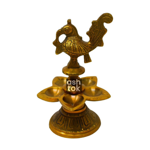 Brass Diya, Peacock Standing Deepam, Best Home Decor Oil Lamps