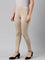 Women Solid Beige Stretch Ponte Pants