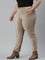 Women Solid Chocolate Mid Rise Corduroy Jeggings