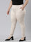 Women Solid Light Beige Stretch Ponte Pants