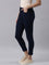 Women Solid Navy Mid Rise Cropped Jeggings