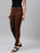 Dark Brown Cotton Stretch Churidar