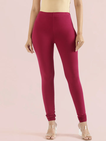 Dark Fuchsia Cotton Stretch Churidar