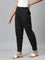 Women Ikat Black Mid Rise Printed Pencil Pant