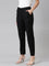 Women Solid Black Chinos Trousers