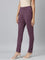 Women Solid Purple Stretch Ponte Pants