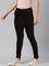 Women Solid Black Mid Rise Corduroy Jeggings