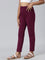 Plum Cotton Stretch  Ankle Length Leggings