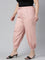 Women Solid Baby Pink Cotton Cropped Salwar