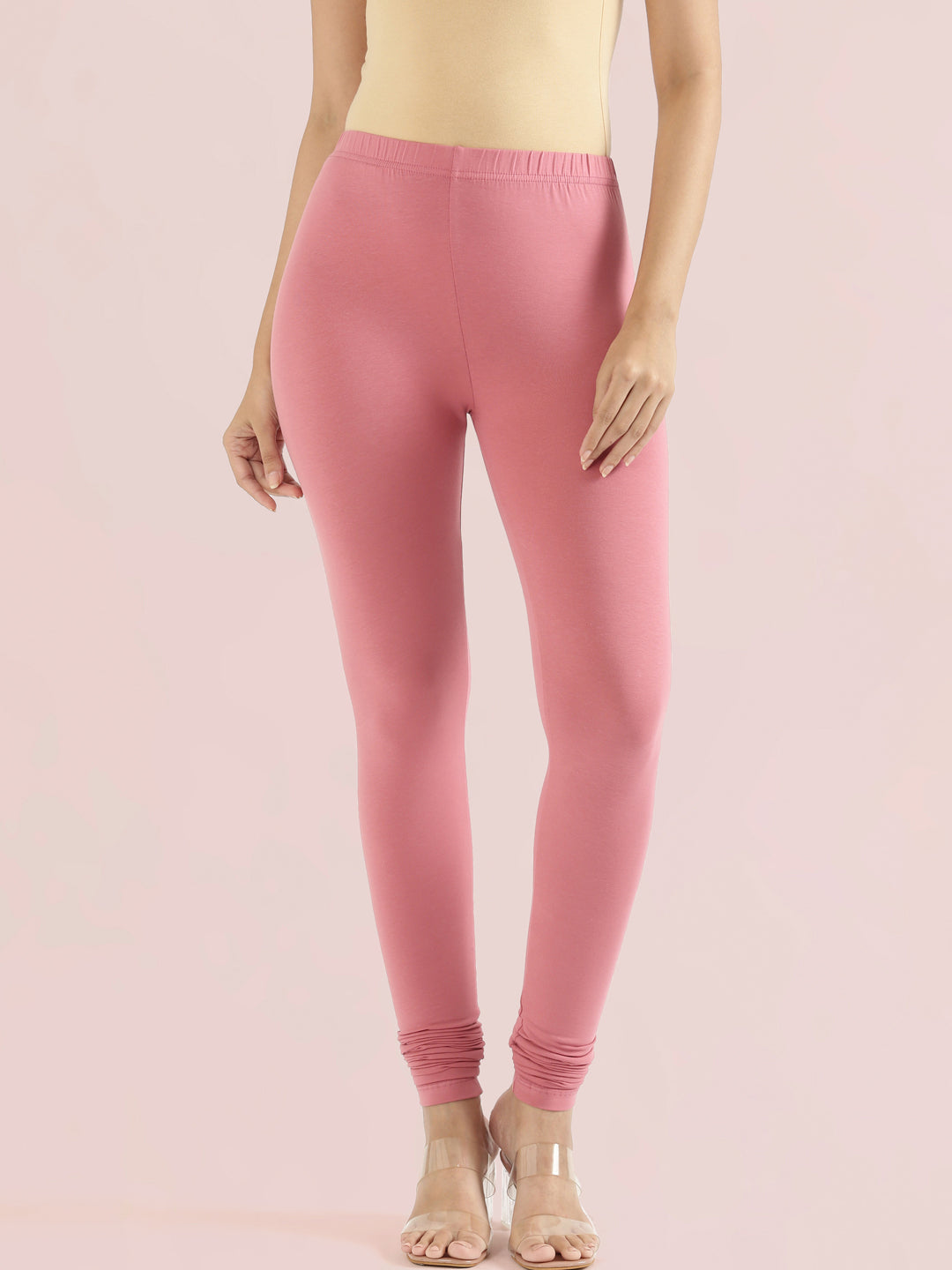 Blush Pink Cotton Stretch Churidar