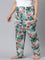 Women Green Printed Woven Viscose Lounge Pants